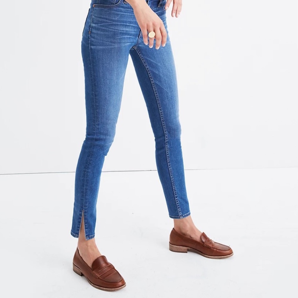Madewell side slit 9" high-rise skinny jeans